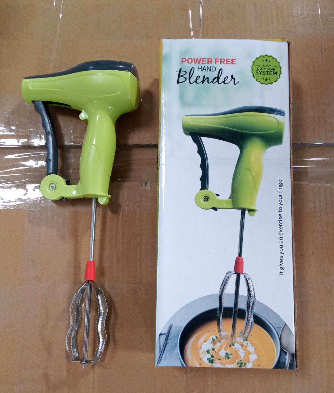 Manual blender with stainless steel blades Manual blender with stainless steel blades